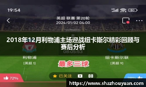 2018年12月利物浦主场迎战纽卡斯尔精彩回顾与赛后分析